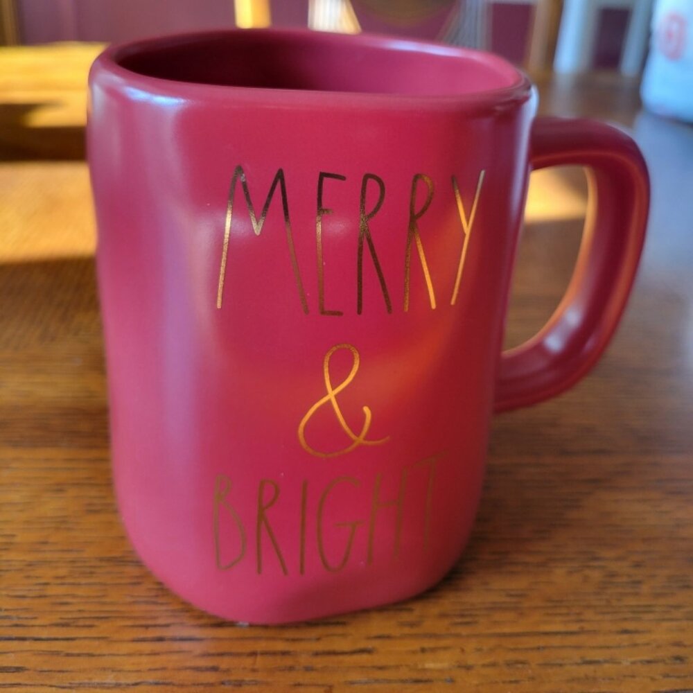 Rae Dunn Red Merry & Bright Mug